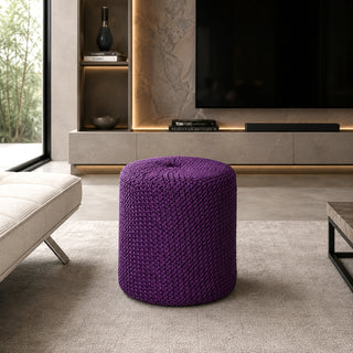 LE108MM Puff Tejido Sweater Morado Mediano 42 cm.