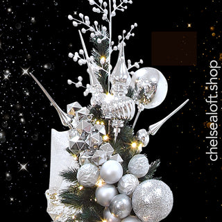 RJL406P Esfera Decorativa Solar Plata 80 Cm.