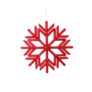 RJL1001R Gran Copo De Nieve Terciopelo Rojo Vintage 50 Cm.