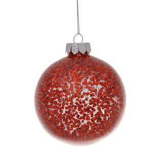 RJL339CR Esfera Confeti Rojo 10 cm.