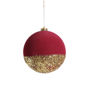 RJL349R Esfera Gala Terciopelo Rojo 15 Cm.