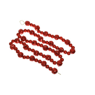 RJL351R  Guirnalda Esferas Rojas 180 Cm.