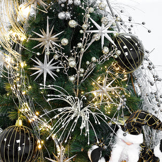RJL354P Ornamento Estrella Erizo Plata Frost 15 Cm.