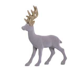 RJL368GD Venado Terciopelo Gris Derecho 32 Cm.