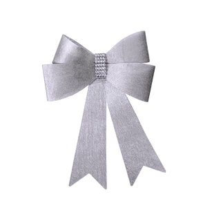 RJL397G Moño Terciopelo Gris 23 Cm.