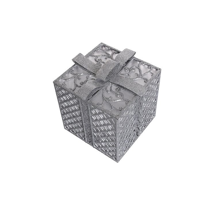 RJL398P Ornamento Regalo LED Plata