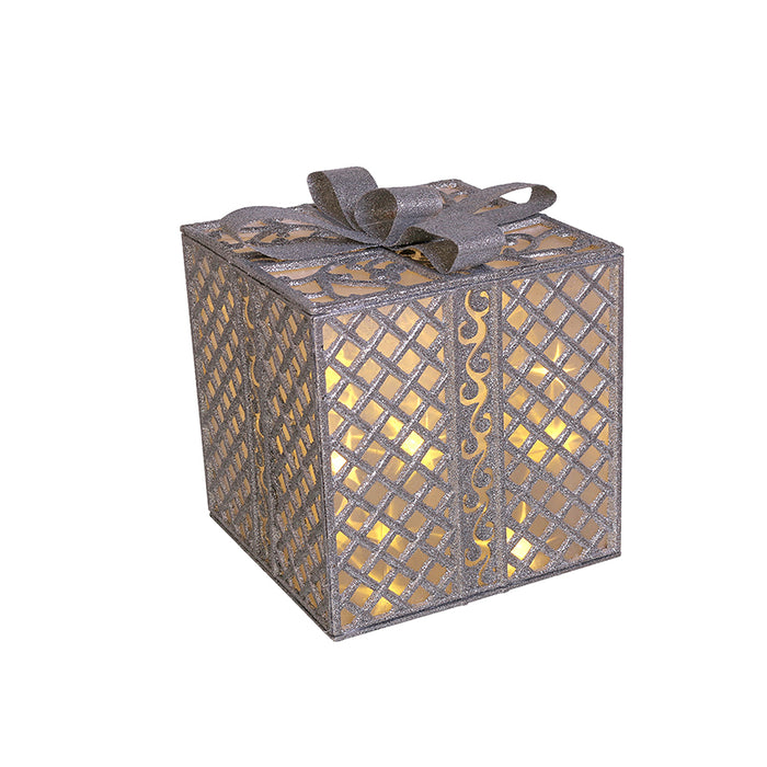 RJL398P Ornamento Regalo LED Plata