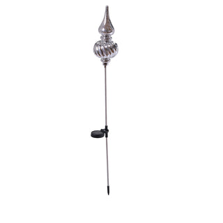 RJL407P Esfera Finial Solar Plata 100 CM.