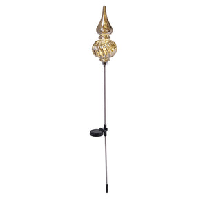 RJL407P Esfera Finial Solar Plata 100 CM.