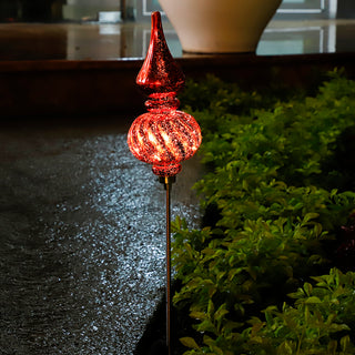RJL407R Esfera Finial Solar Rojo 100 Cm.