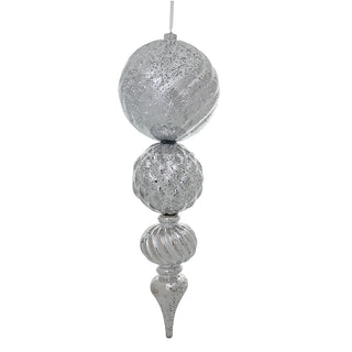 RJL453P Gran Ornamento Finial Esferas Plata 20x63 cm.