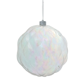 RJL457T Esfera Alcachofa Transparente Iridiscente 20 cm.