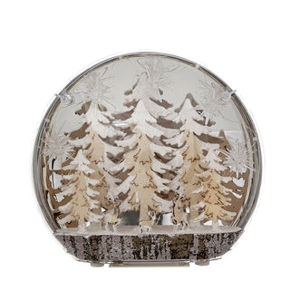 RJL483PW Esfera Decorativa Paisaje Pinos Winter 25x8x22 cm.