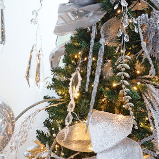 RJL495P Ornamento Carambano Plata Frost 20 cm.