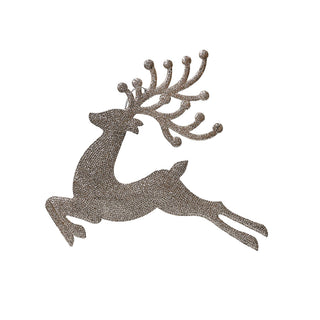 RJL502C Ornamento Reno Frost Champaña 32cm.
