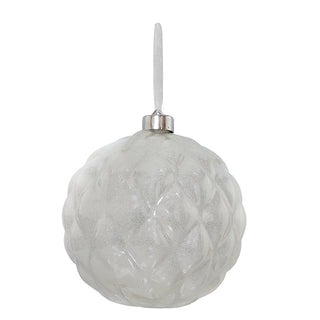 RJL567B Esfera Rombo Acolchado Blanca 15cm.