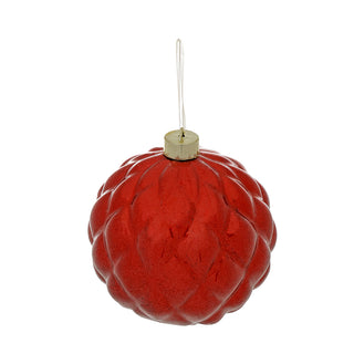 RJL567R Esfera Rombo Acolchado Rojo 15cm.
