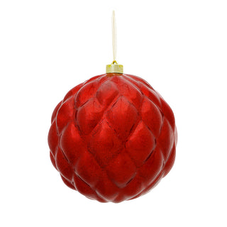 RJL568R Esfera Rombo Acolchado Rojo 20cm.
