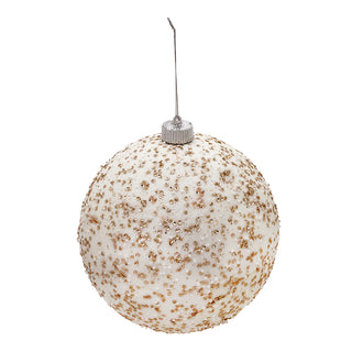 RJL602BC Esfera Blanca Frost con Champaña 20cm.