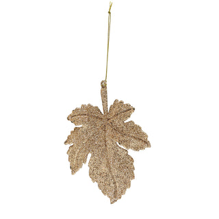 RJL610O Ornamento Hoja de Maple Oro 14cm.