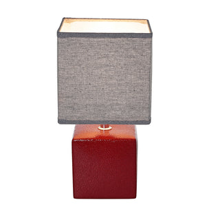 RL346R Lámpara Cerámica Cubo Rojo Berry 15x15x29cm.