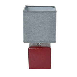 RL346R Lámpara Cerámica Cubo Rojo Berry 15x15x29cm.