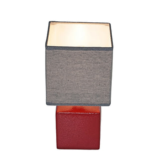 RL346R Lámpara Cerámica Cubo Rojo Berry 15x15x29cm.