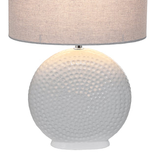 RL451B Lámpara Cerámica Coral Gables Blanco 30x20x45cm.