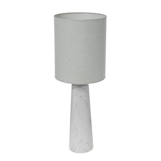 RL552BM Lámpara Cerámica Dansk Blanco Marmoleado 24x24x68cm.
