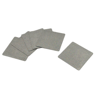 RN2495PP Set 6 Portavasos Carolina Plata 10x10 cm.
