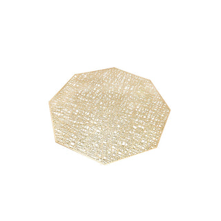 RNP2447OR Individual Oro Entramado Octagonal 38x38 cm.