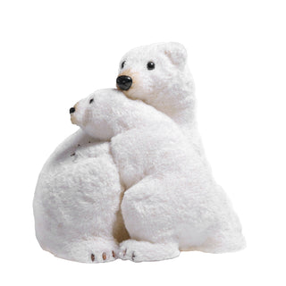 Oso Polar con Osezno Pelaje Oro 41cm de largo, 35cm ancho y 38cm de alto