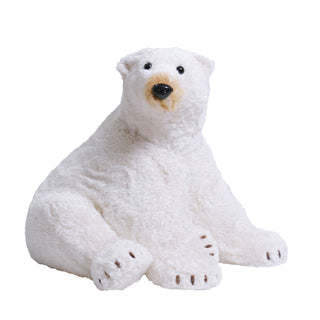 Oso Polar Sentado Pelaje Oro 49cm de largo, 43cm ancho y 41cm de alto