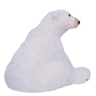 Oso Polar Sentado Pelaje Oro 49cm de largo, 43cm ancho y 41cm de alto