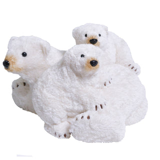 Familia Oso Polar Pelaje Oro 53cm de largo, 44cm ancho y 33cm de alto