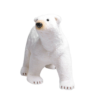 Gran Oso Polar Caminando Pelaje Oro 74cm de largo, 35cm ancho y 47cm de alto