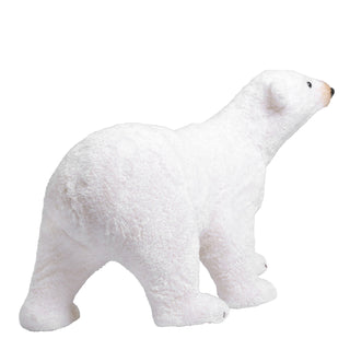 Gran Oso Polar Caminando Pelaje Oro 74cm de largo, 35cm ancho y 47cm de alto