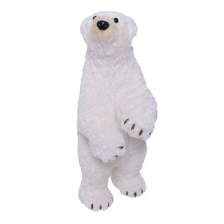 Oso Polar Parado Pelaje Oro 25cm de largo, 19cm ancho y 48cm de alto