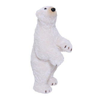 Oso Polar Parado Pelaje Oro 25cm de largo, 19cm ancho y 48cm de alto