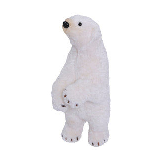 Oso Polar Parado Pelaje Oro 25cm de largo, 19cm ancho y 48cm de alto