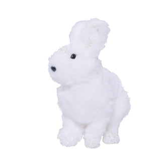 Conejo Polar Escarchado Derecho 25cm de largo, 16cm ancho y 28cm de alto