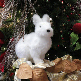 Conejo Polar Escarchado Derecho 25cm de largo, 16cm ancho y 28cm de alto