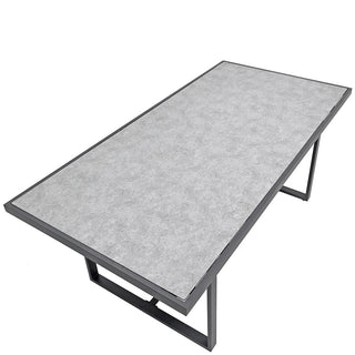SCL58MCG Mesa Comedor Mallorca Gris de Acero con acabado anticorrosivo.