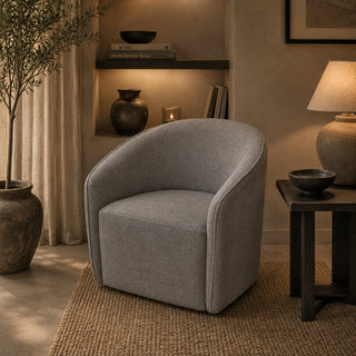 DH711BG Sillón Giratorio Brera Gris Nube 74x74x75 cm.
