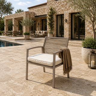 SCL58SIT Sillón Mallorca Taupé con Ratán y Acero con acabado anticorrosivo para exterior. (Copia)