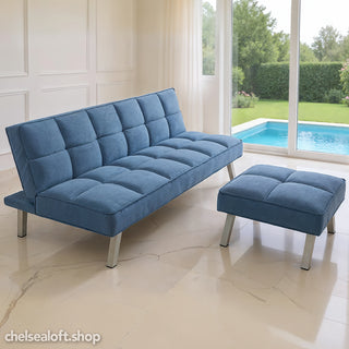 UN838SA Sofá Cama Trocadero Azul 3 Posiciones 175x83x74 cm.