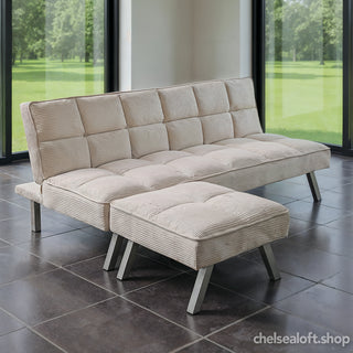 UN838TB Taburete Ottoman Trocadero Beige 60x60x38 cm.