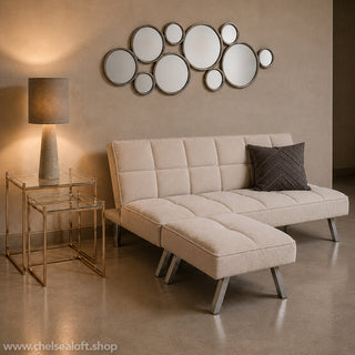 MQ5513P Espejo Círculos Plata 54x93cm.