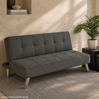 UN319SG Sofá Cama Olaf Gris Oxford 3 Posiciones 175x83x74 cm.