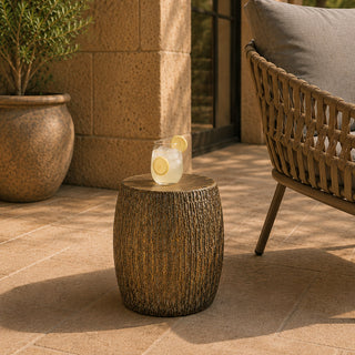 MQ5903BC Taburete Redondo Bronce 30x36cm.